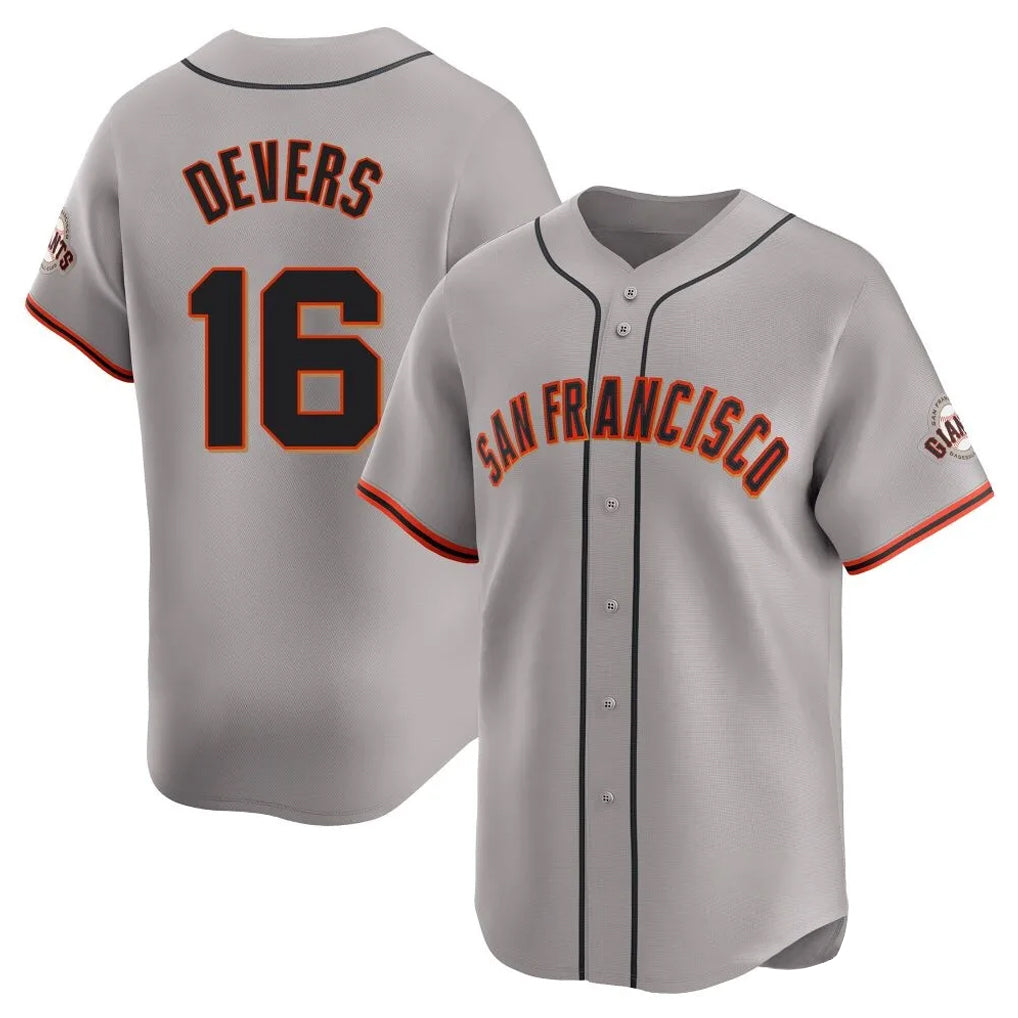 Odoa SF.Giants #16 Rafael Devers Player Gray Home Limited Stitched Jerseys
