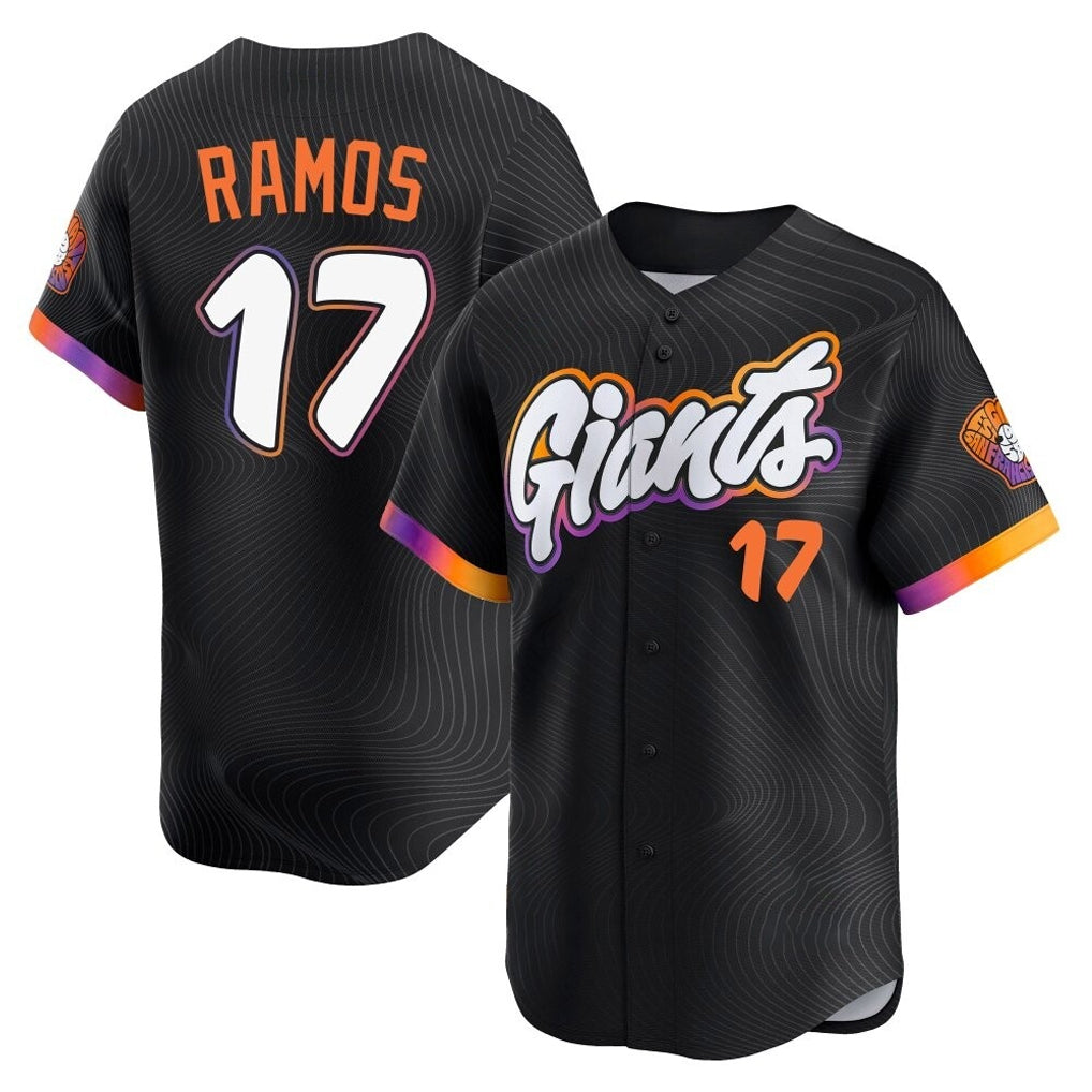 Odoa SF.Giants #17 Heliot Ramos Player Black 2025 City Connect Home Limited Stitched Jerseys