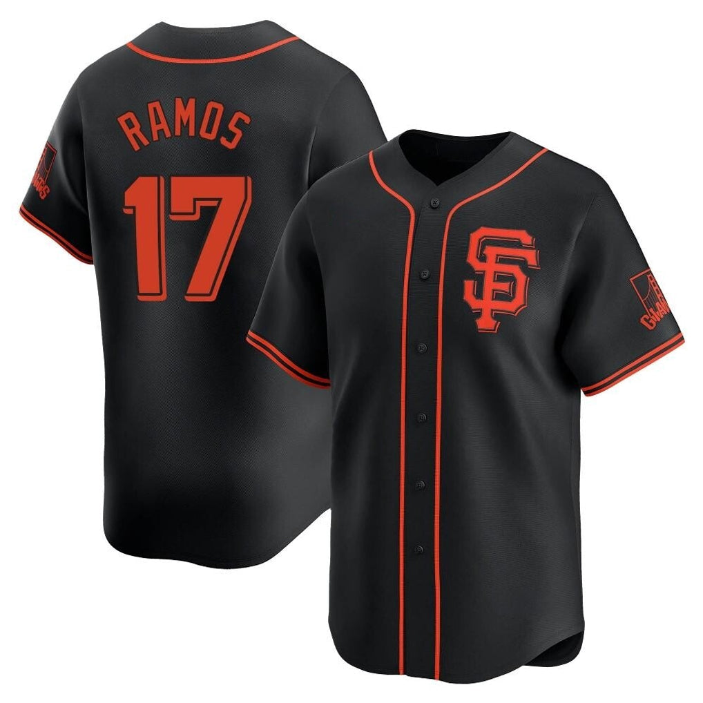 Odoa SF.Giants #17 Heliot Ramos Player Black 2026 Home Limited Stitched Jerseys