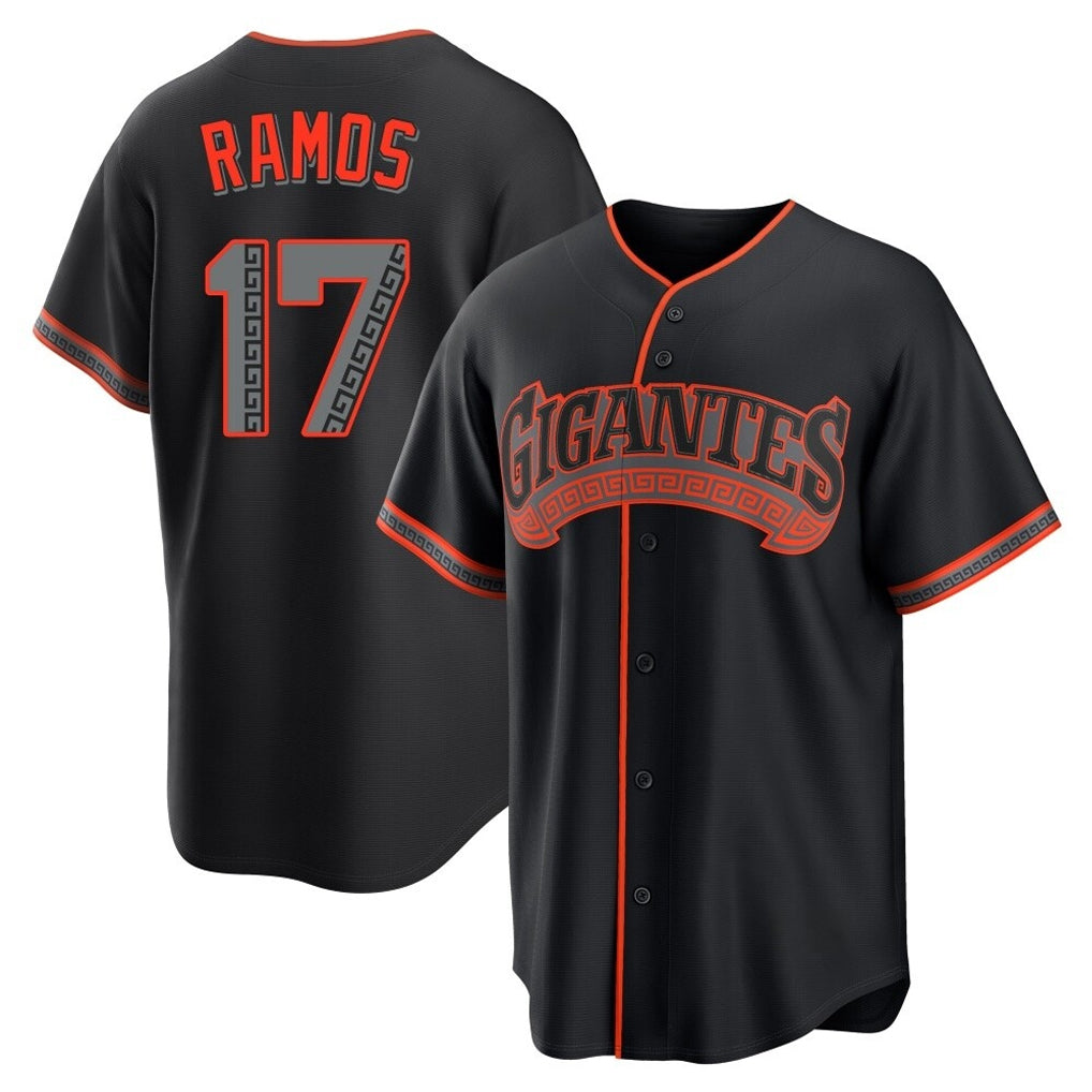 Odoa SF.Giants #17 Heliot Ramos Player Black Alternate Limited Stitched Jerseys