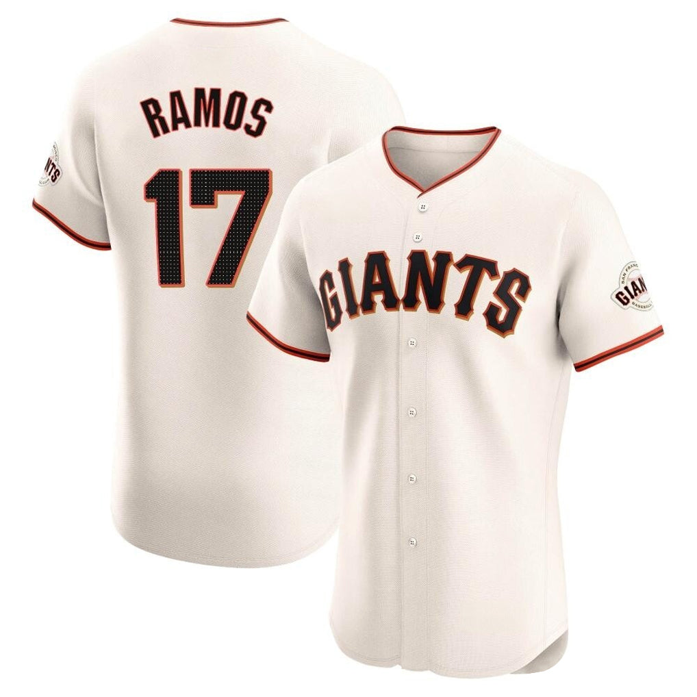 Odoa SF.Giants #17 Heliot Ramos Player Cream Home Limited Elite Stitched Jerseys