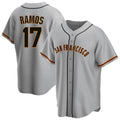 Odoa SF.Giants #17 Heliot Ramos Player Gray Home Game Stitched Jerseys