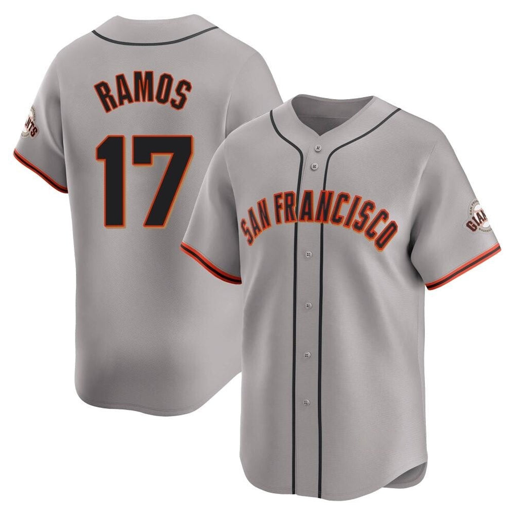 Odoa SF.Giants #17 Heliot Ramos Player Gray Home Limited Stitched Jerseys