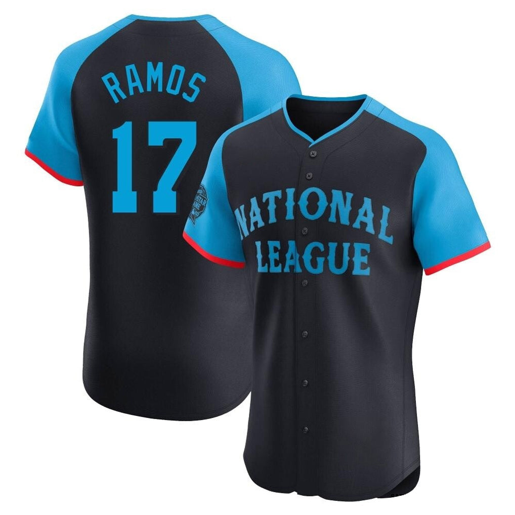 Odoa SF.Giants #17 Heliot Ramos Player Navy National League All-Star Home Limited Elite Stitched Jerseys