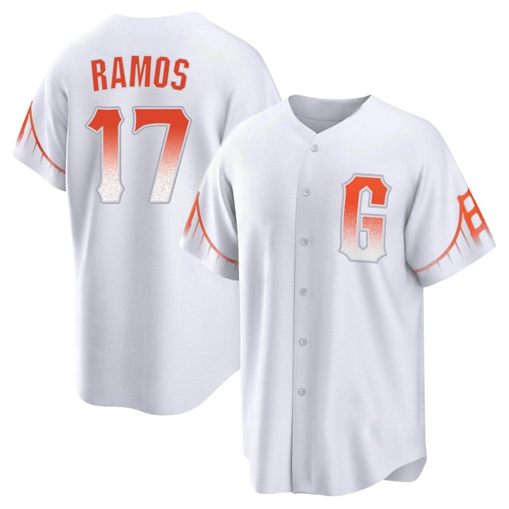 Odoa SF.Giants #17 Heliot Ramos Player White City Connect Home Game Stitched Jerseys