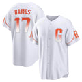 Odoa SF.Giants #17 Heliot Ramos Player White City Connect Home Game Stitched Jerseys