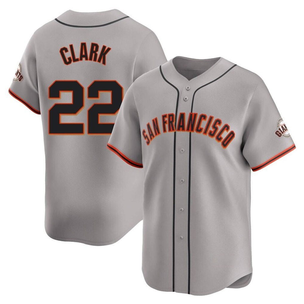 Odoa SF.Giants #22 Will Clark Player Gray Home Limited Stitched Jerseys