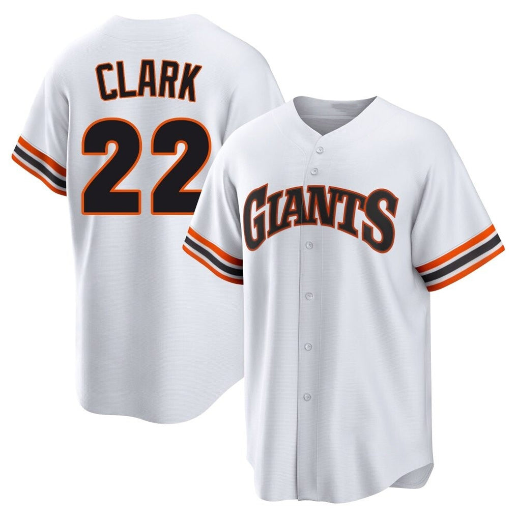 Odoa SF.Giants #22 Will Clark Player White Home Game Stitched Jerseys