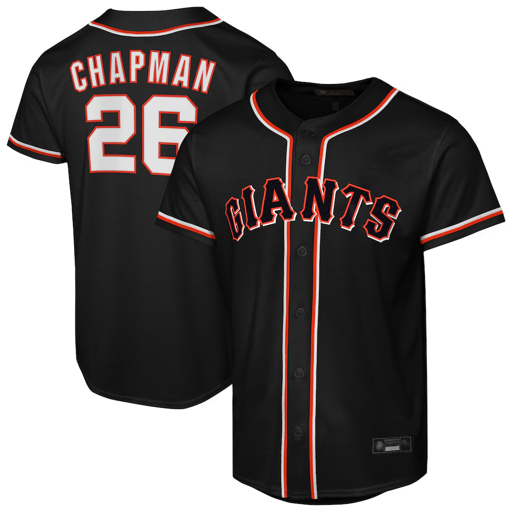 Odoa SF.Giants #26 Matt Chapman Player Black Fashion Out Home Limited Stitched Jerseys