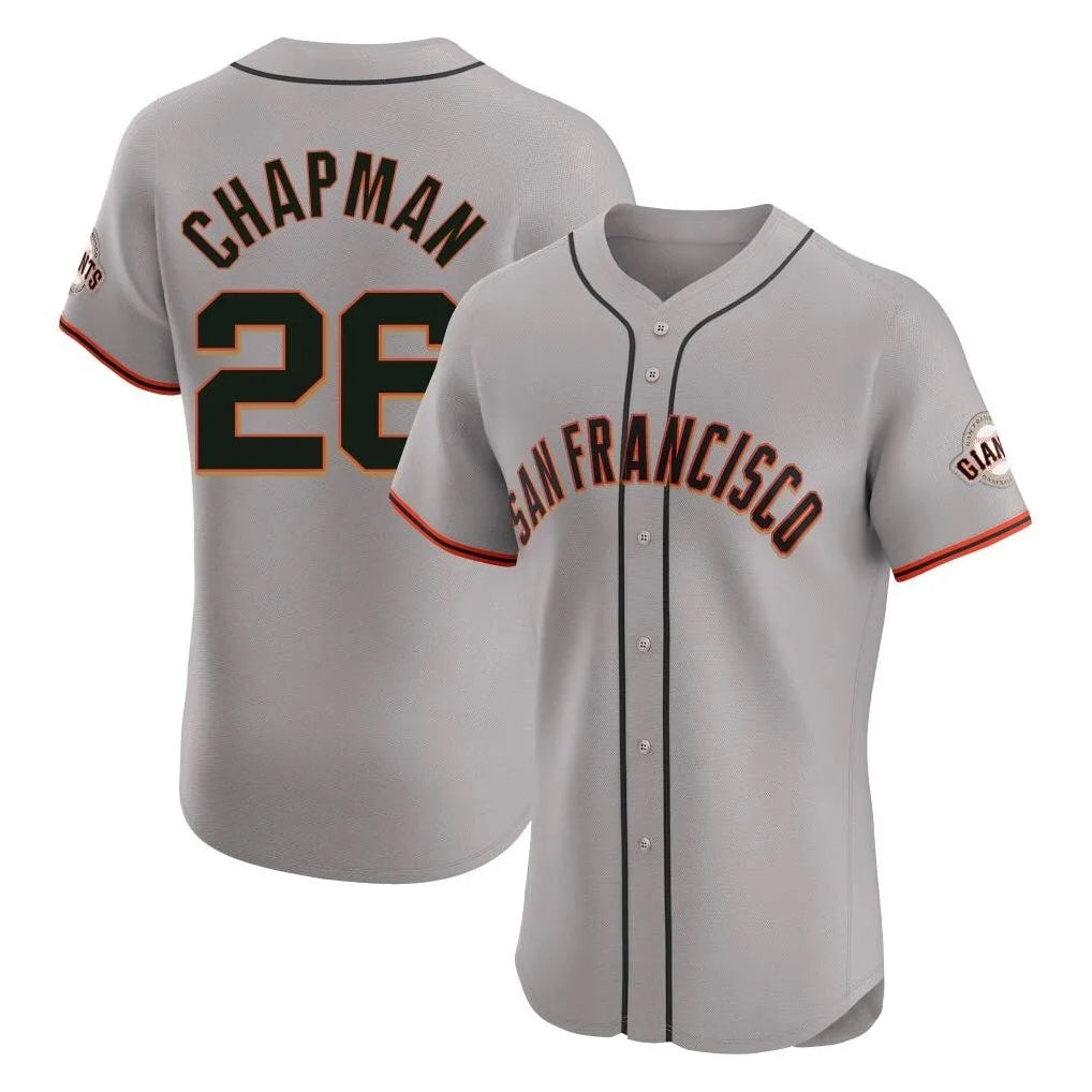 Odoa SF.Giants #26 Matt Chapman Player Gray Home Limited Elite Stitched Jerseys
