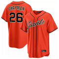 Odoa SF.Giants #26 Matt Chapman Player Orange Home Game Stitched Jerseys