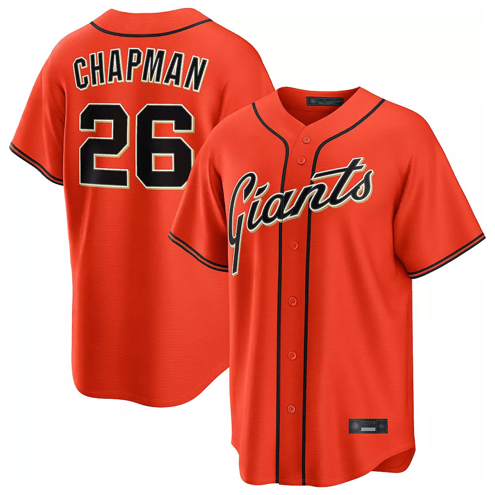 Odoa SF.Giants #26 Matt Chapman Player Orange Home Game Stitched Jerseys