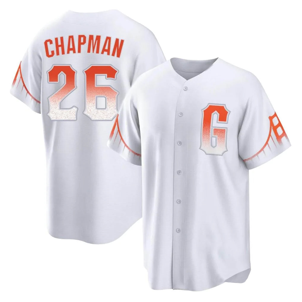 Odoa SF.Giants #26 Matt Chapman Player White City Connect Home Game Stitched Jerseys