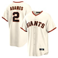 Odoa SF.Giants #2 Willy Adames Player Cream Home Game Stitched Jerseys