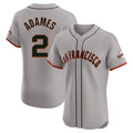Odoa SF.Giants #2 Willy Adames Player Gray Home Limited Elite Stitched Jerseys