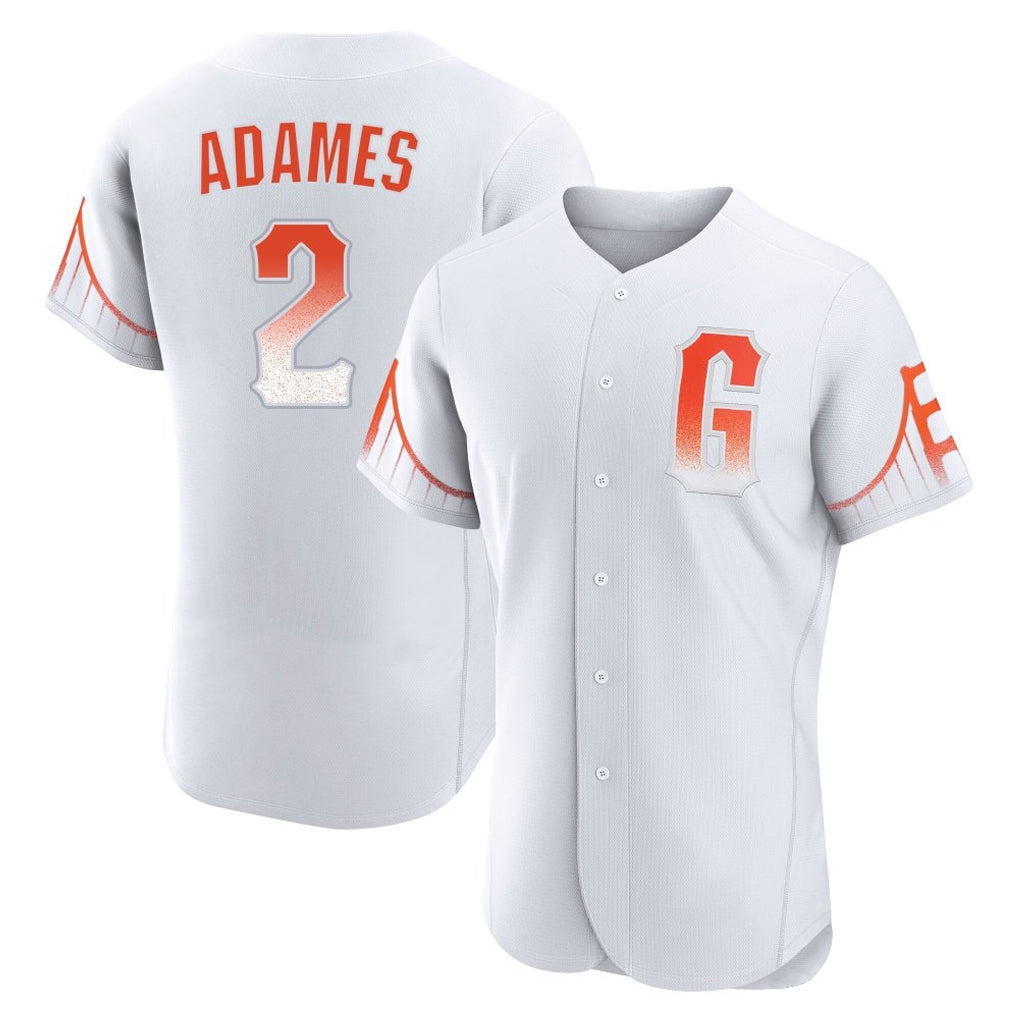 Odoa SF.Giants #2 Willy Adames Player White City Connect Home Limited Elite Stitched Jerseys