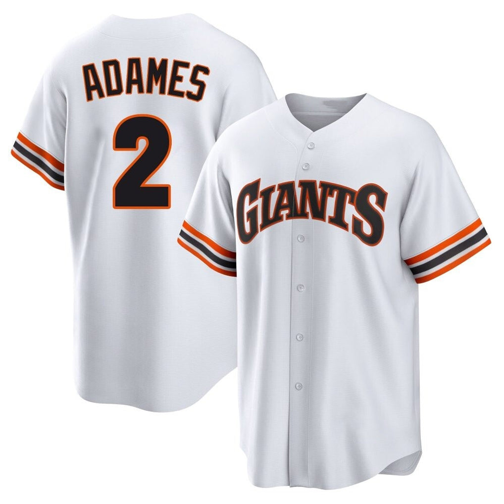 Odoa SF.Giants #2 Willy Adames Player White Home Game Stitched Jerseys