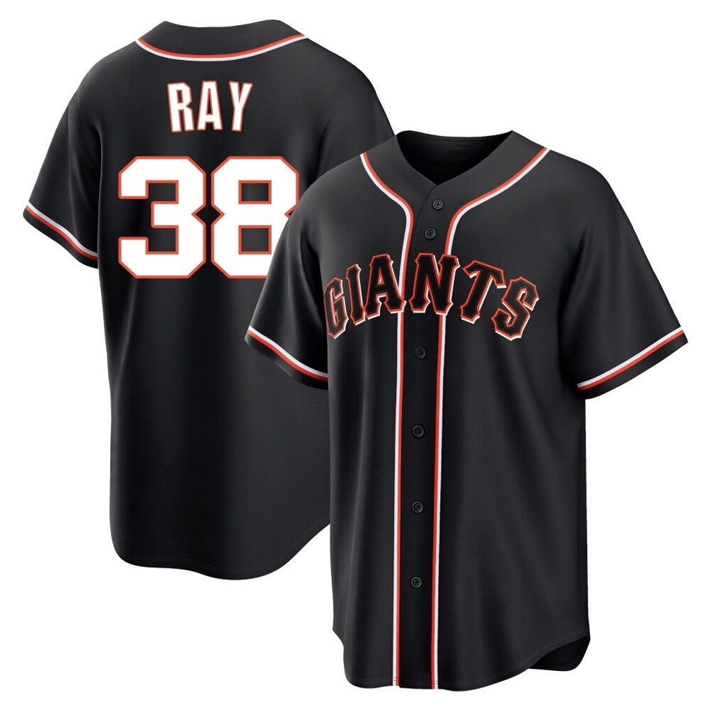 Odoa SF.Giants #38 Robbie Ray Player Black Fashion Out Home Limited Stitched Jerseys