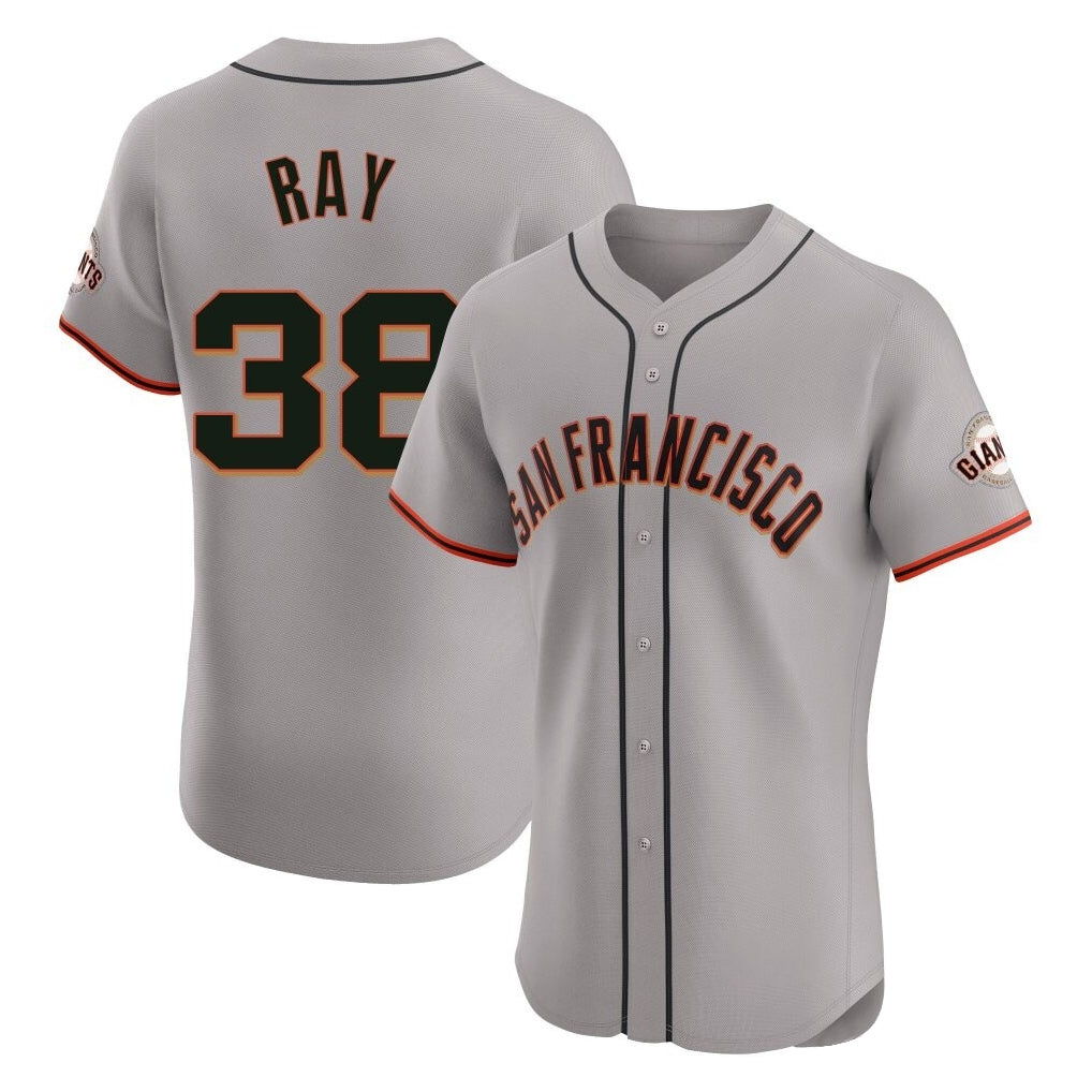 Odoa SF.Giants #38 Robbie Ray Player Gray Home Limited Elite Stitched Jerseys