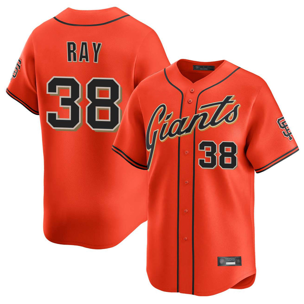 Odoa SF.Giants #38 Robbie Ray Player Orange Home Limited Stitched Jerseys