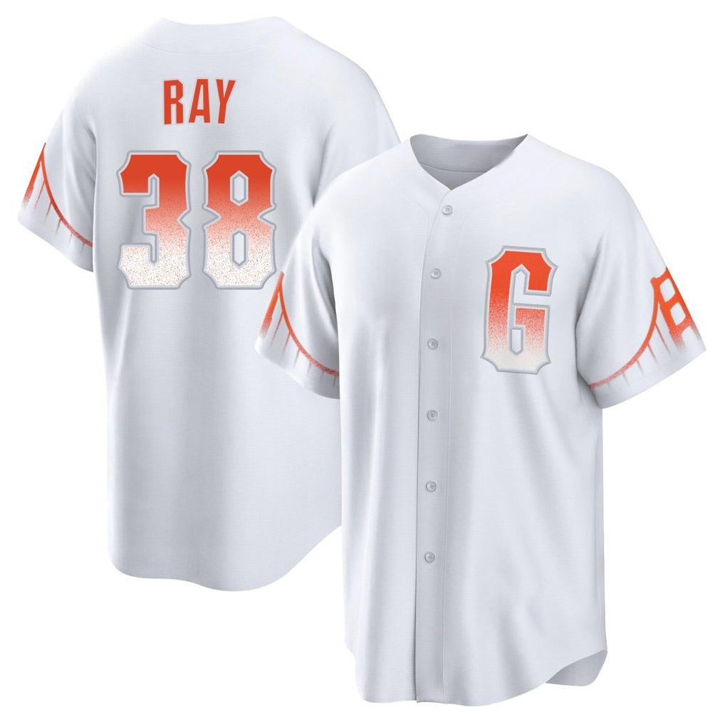 Odoa SF.Giants #38 Robbie Ray Player White City Connect Home Game Stitched Jerseys