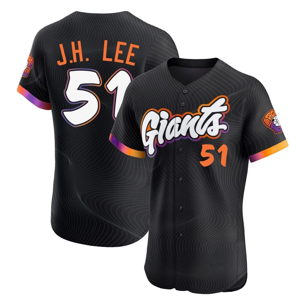 Odoa SF.Giants #51 Jung Hoo Lee Player Black 2025 City Connect Home Limited Elite Stitched Jerseys
