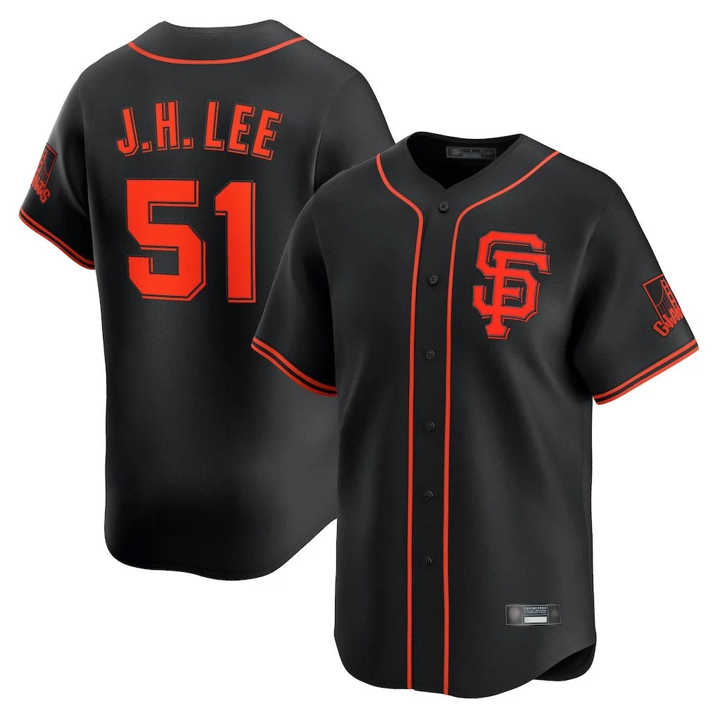 Odoa SF.Giants #51 Jung Hoo Lee Player Black 2026 Home Limited Stitched Jerseys