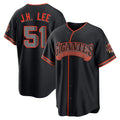 Odoa SF.Giants #51 Jung Hoo Lee Player  Black Alternate Limited Stitched Jerseys