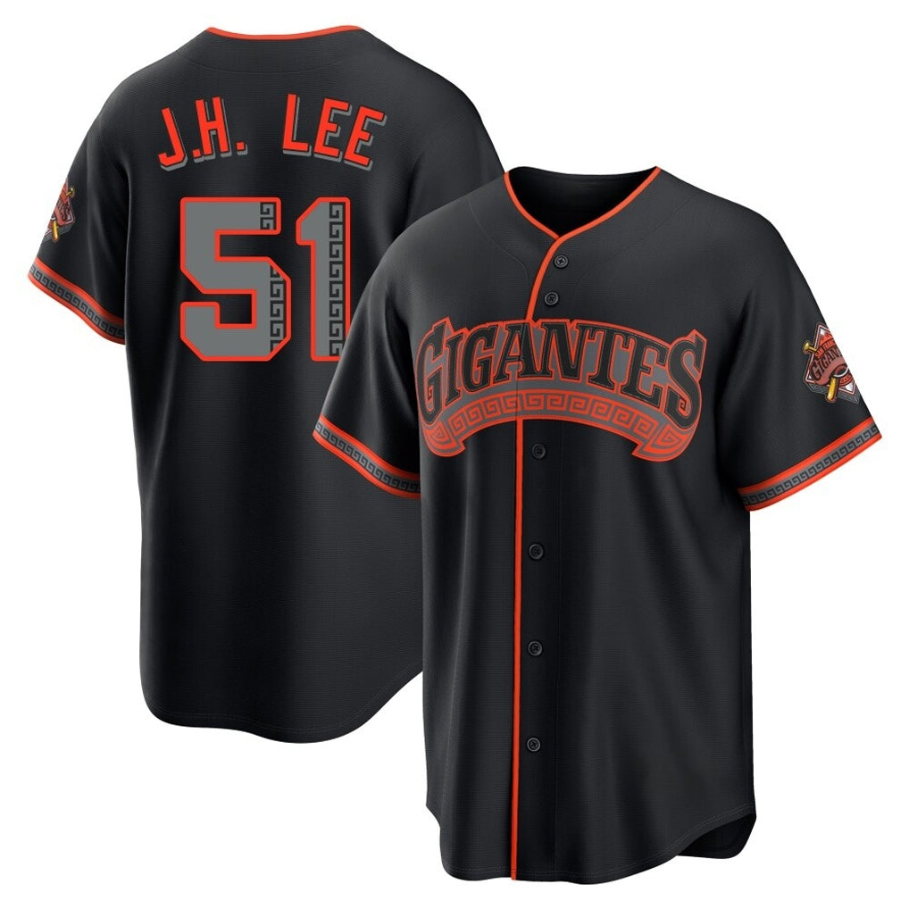 Odoa SF.Giants #51 Jung Hoo Lee Player  Black Alternate Limited Stitched Jerseys