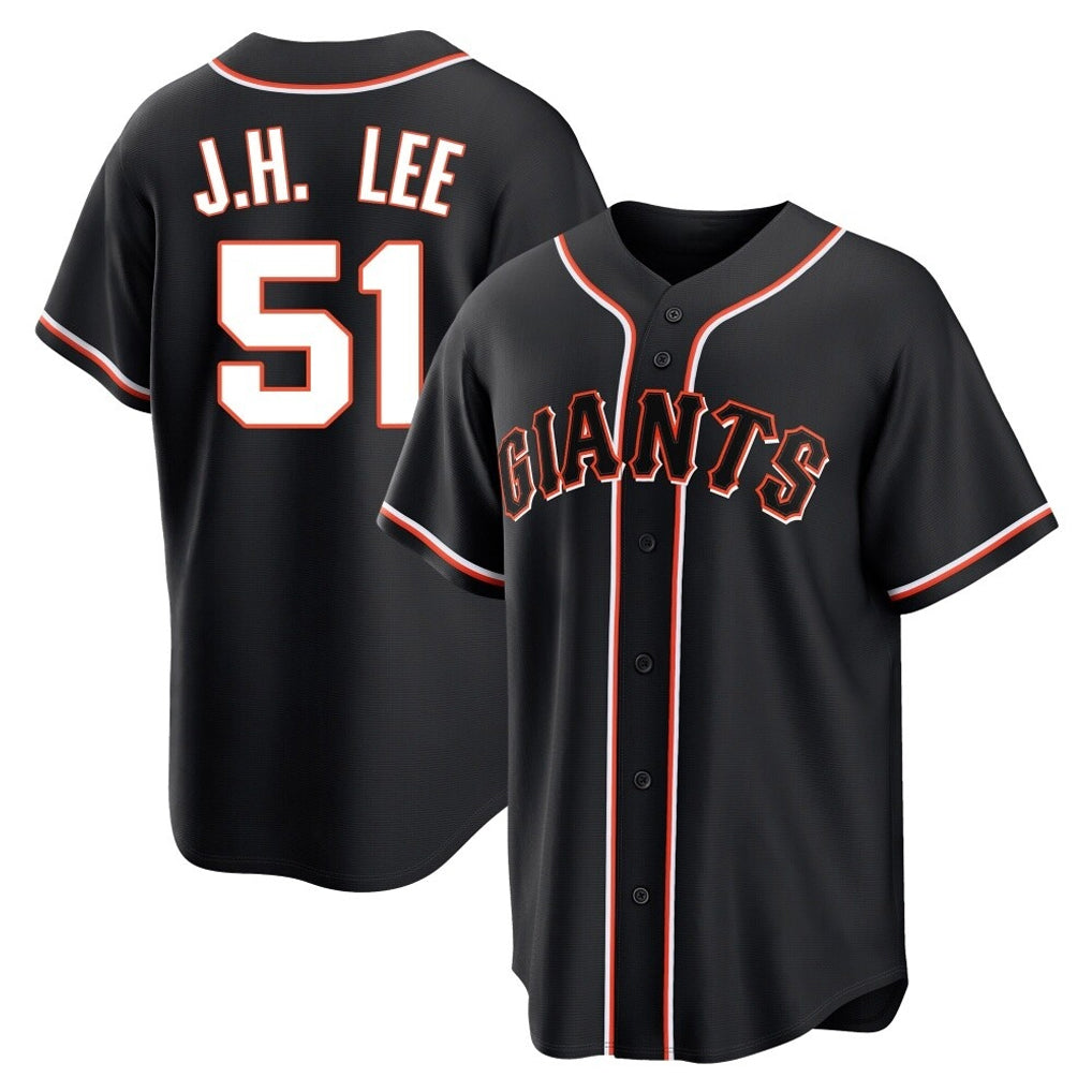 Odoa SF.Giants #51 Jung Hoo Lee Player Black Fashion Out Home Limited Stitched Jerseys