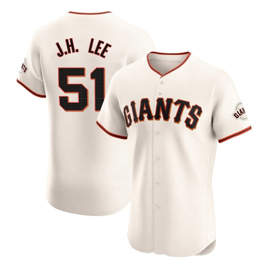 Odoa SF.Giants #51 Jung Hoo Lee Player Cream Home Limited Elite Stitched Jerseys