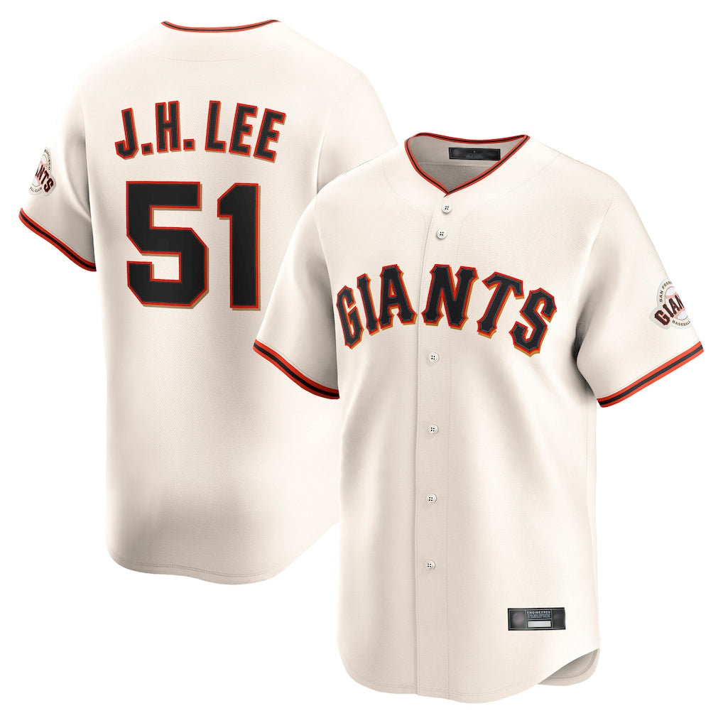 Odoa SF.Giants #51 Jung Hoo Lee Player Cream Home Limited Stitched Jerseys