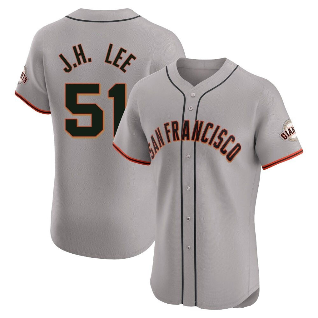 Odoa SF.Giants #51 Jung Hoo Lee Player Gray Home Limited Elite Stitched Jerseys