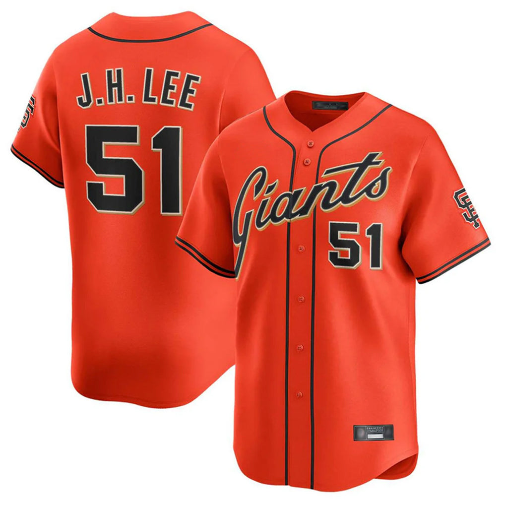 Odoa SF.Giants #51 Jung Hoo Lee Player Orange Home Limited Stitched Jerseys