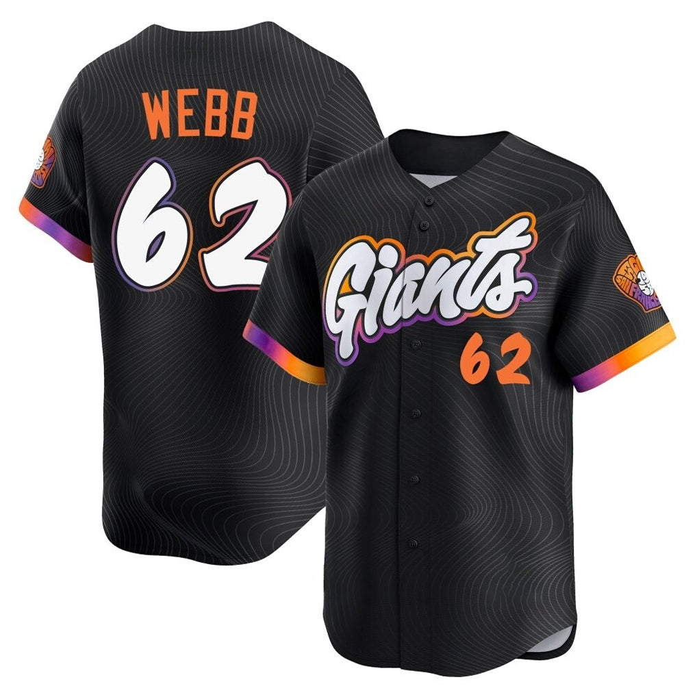 Odoa SF.Giants #62 Logan Webb Player Black City Connect Home Limited Stitched Jerseys