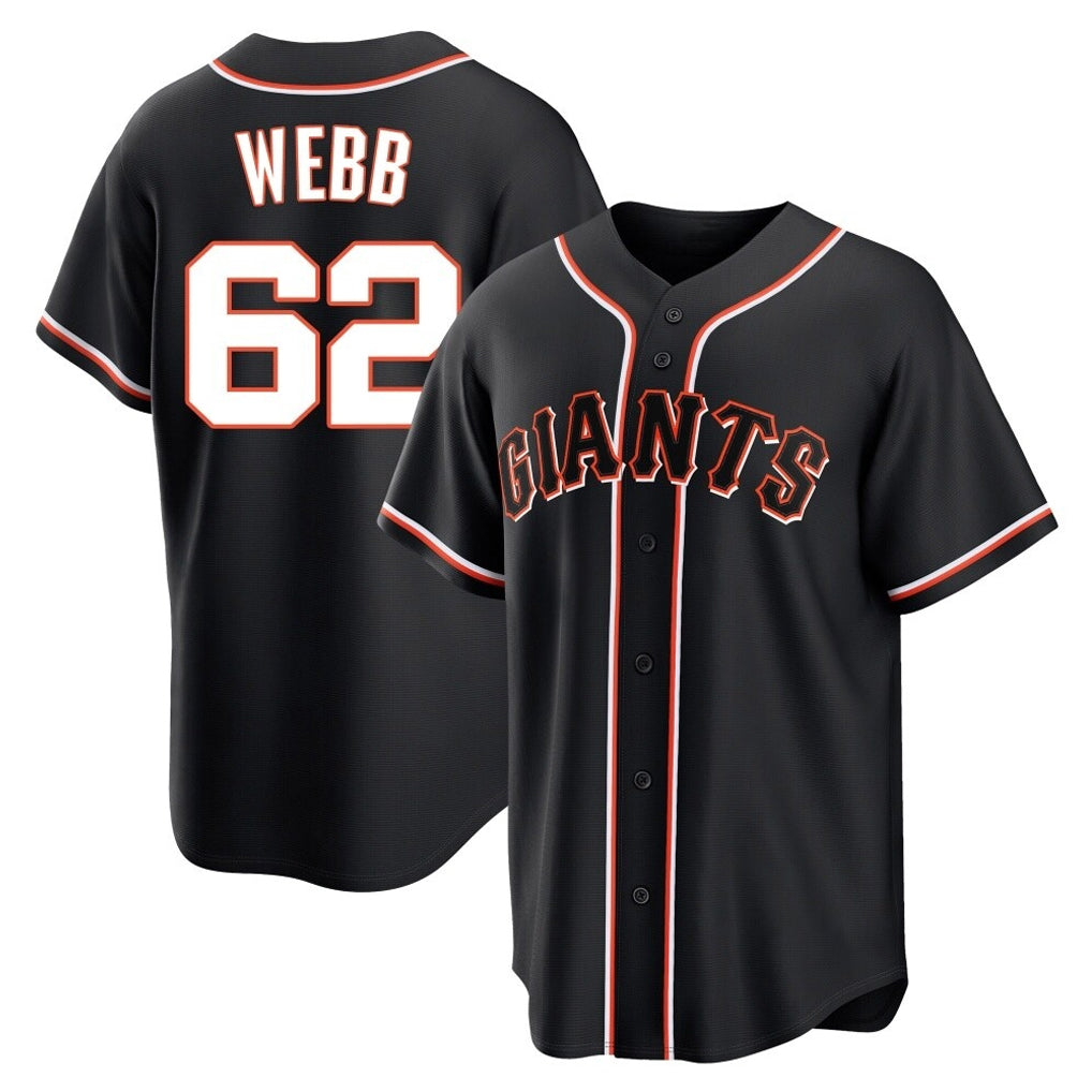 Odoa SF.Giants #62 Logan Webb Player Black Fashion Out Home Limited Stitched Jerseys