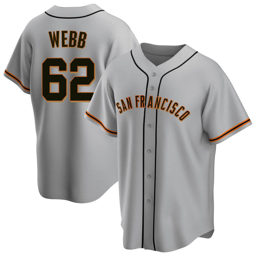 Odoa SF.Giants #62 Logan Webb Player Gray Home Game Stitched Jerseys