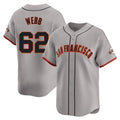 Odoa SF.Giants #62 Logan Webb Player Gray Home Limited Stitched Jerseys