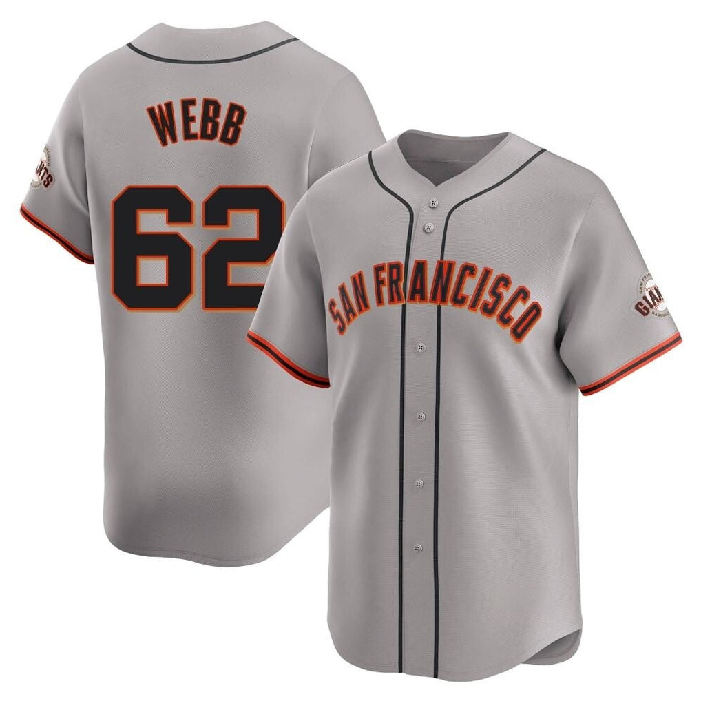 Odoa SF.Giants #62 Logan Webb Player Gray Home Limited Stitched Jerseys