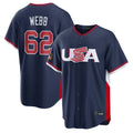 Odoa SF.Giants #62 Logan Webb Player Navy USA 2026 World Classic Road Limited Stitched Jerseys