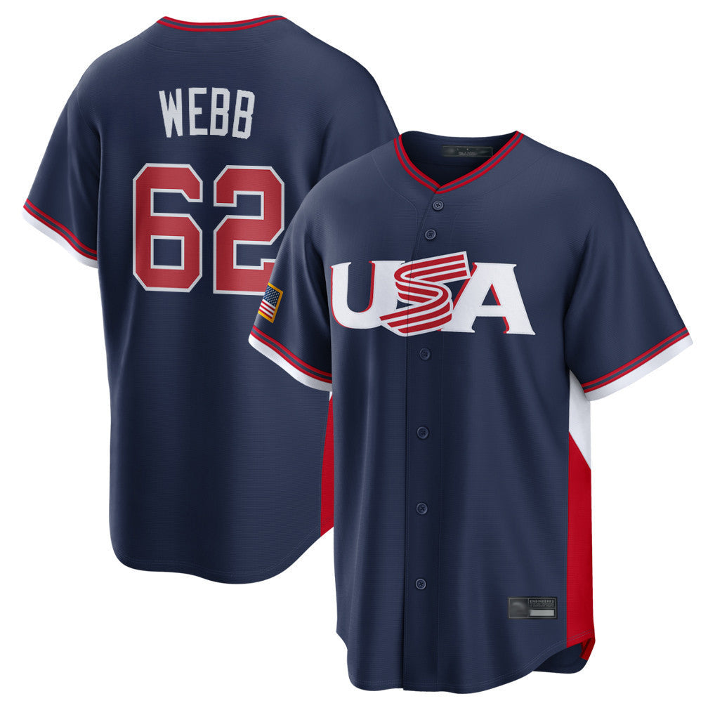 Odoa SF.Giants #62 Logan Webb Player Navy USA 2026 World Classic Road Limited Stitched Jerseys