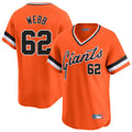 Odoa SF.Giants #62 Logan Webb Player Orange Home Game T-shirt Stitched Jerseys