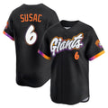 Odoa SF.Giants #6 Daniel Susac Player Black 2025 City Connect Home Limited Stitched Jerseys