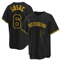 Odoa SF.Giants #6 Daniel Susac Player Black Snake Skin City Limited Stitched Jerseys