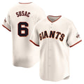 Odoa SF.Giants #6 Daniel Susac Player Cream Home Limited Stitched Jerseys