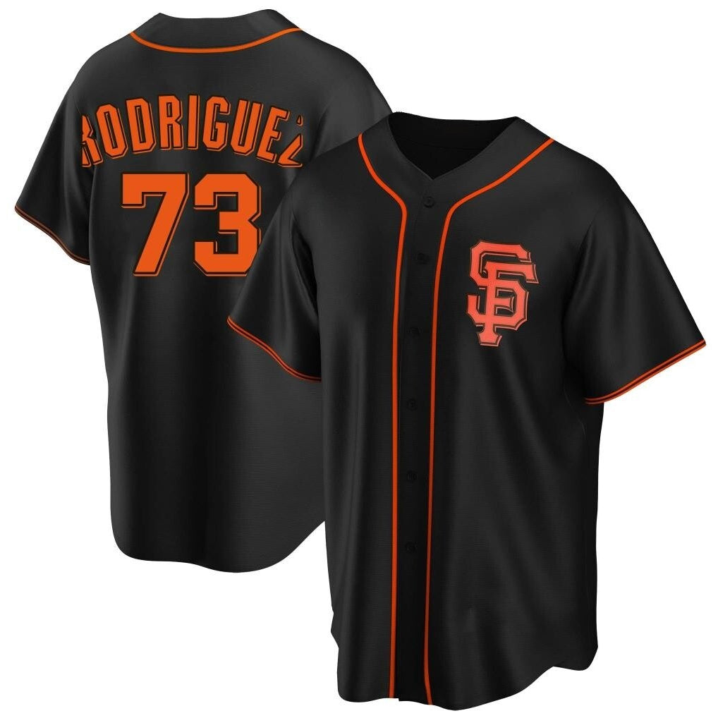 Odoa SF.Giants #73 Randy Rodriguez Player Black Home Game Stitched Jerseys