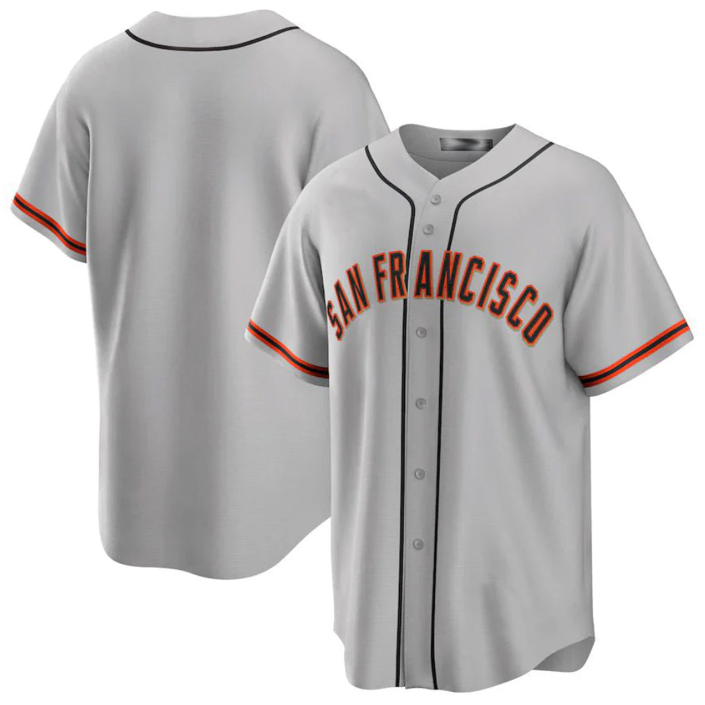 Odoa SF.Giants Blank Player Gray Home Game Stitched Jerseys