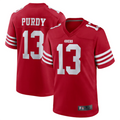 Odoa SFr.49ers #13 Brock Purdy Player Scarlet Replica Game Stitched Jerseys