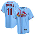 Odoa St. Louis Cardinals #11 Victor Scott II Player Light Blue Home Game Stitched Jerseys