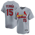 Odoa St. Louis Cardinals #15 Jose Fermin Player Gray Home Limited Stitched Jerseys